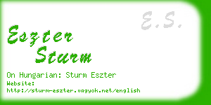 eszter sturm business card